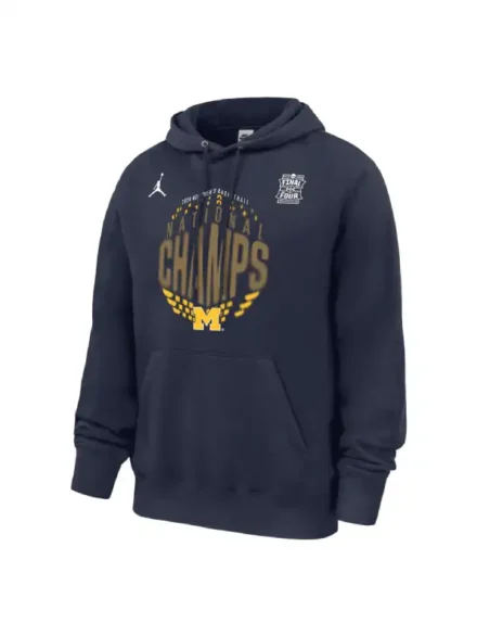 Jordan Michigan Wolverines Basketball National Champions Locker Room Hoodie Navy