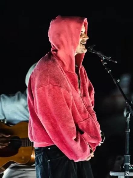 Justin Bieber Coachella Pink Hoodie