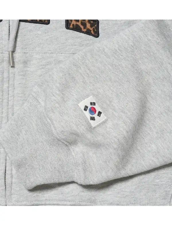 Katseye Yoonchae Gap Full Zip Hoodie Grey