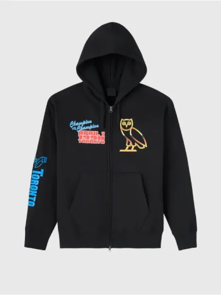 OVO x WWE Wrestlemania VI Full-Zip Hoodie Black