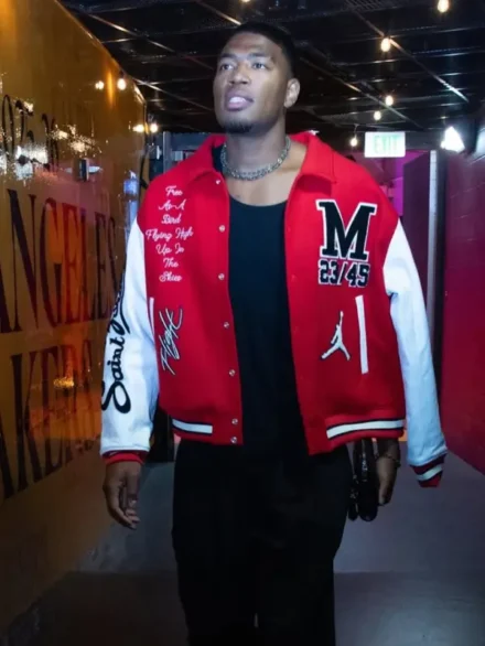 Rui Hachimura Saint Mx6 x Jordan Varsity Jacket Red