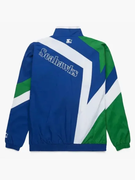 Seattle Seahawks Royal and Green Star Windbreaker Jacket