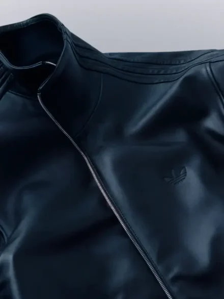 Adidas A-Type Bomber Leather Track Jacket Black