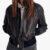 Amrika Leather Valiant Black Washed Leather Bomber Jacket