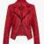 Cherry Rush Vex Zipper-Trim Women Biker Leather Jacket
