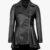 Clarissa Women’s Black Peplum Leather Jacket