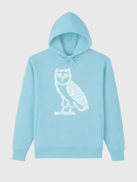 Drake OVO Iceman Hoodie Ice Blue
