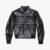 Emma Black Leather Bomber Jacket