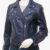 Ensley Womens Biker Jacket Blue
