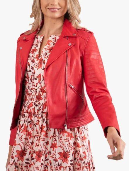 Esthwaite Leather Biker Jacket Women