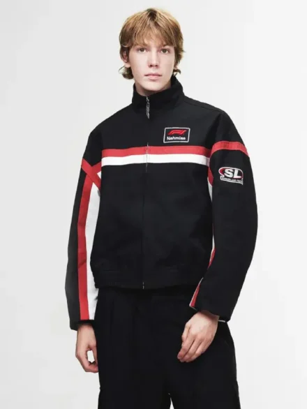 F1 Nahmias Moto Bomber Jacket Black