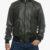 Genuine Leather Olive Bomber Jacket For Men