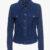 Giusy Women's Blue Jacket Suede Leather