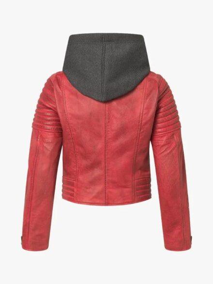 Inferno Whirl Men’s Distressed Red Leather Jacket