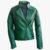 Leather Skin Green Brando Women Biker Jacket