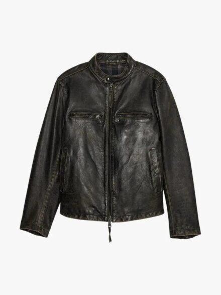 Men’s Banana Black Republic Biker Leather Jacket