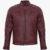 Mens Leather Biker Vintage Zipped Racing Jacket