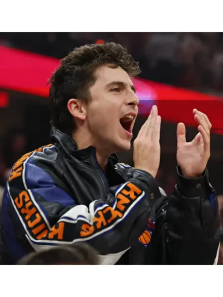 New York Knicks Timothee Chalamet Leather Jacket