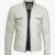 Off White Men’s Leather Café Racer Jacket