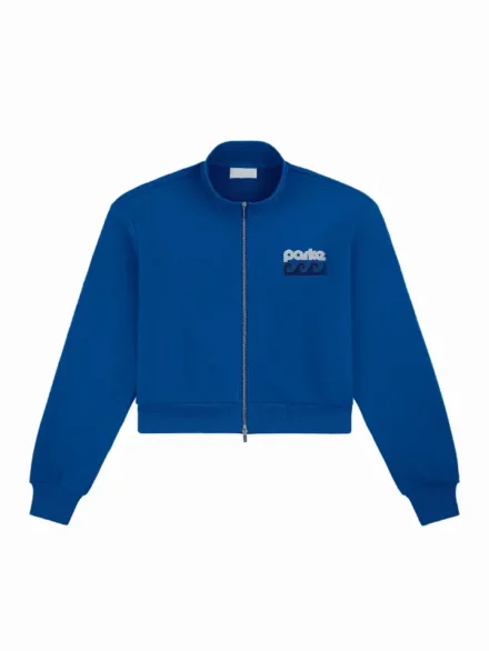 Parke Summerland Zip Up Mockneck Blue