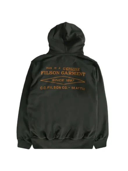 Prospector Embroidered Filson Hoodie Faded Black Gold