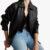 Quince 100% Leather Oversized Bomber Jacket