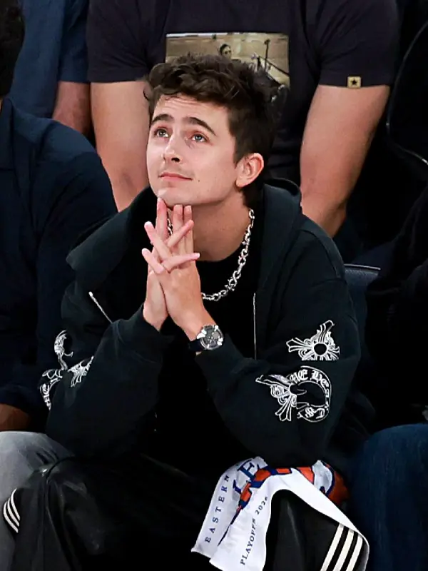 Timothée Chalamet Chrome Hearts Black Zip-Up Hoodie