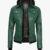 Womens Green Removable Hood Jacket