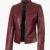 Womens Slim Fit Burgundy Leather Jacket