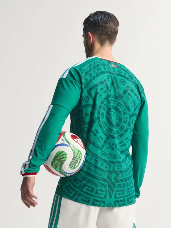 Adidas Mexico 26 Home Authentic Long Sleeve Jersey