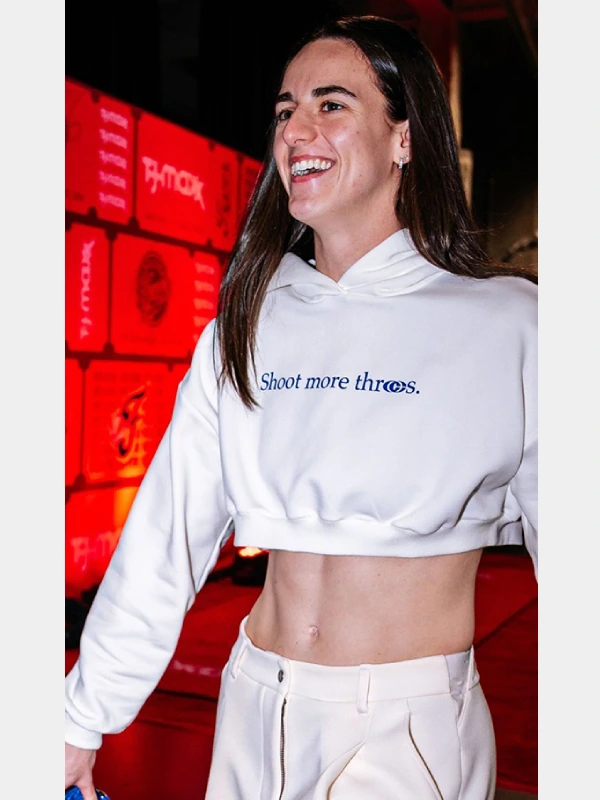 Caitlin Clark Shoot More Threes Hoodie White