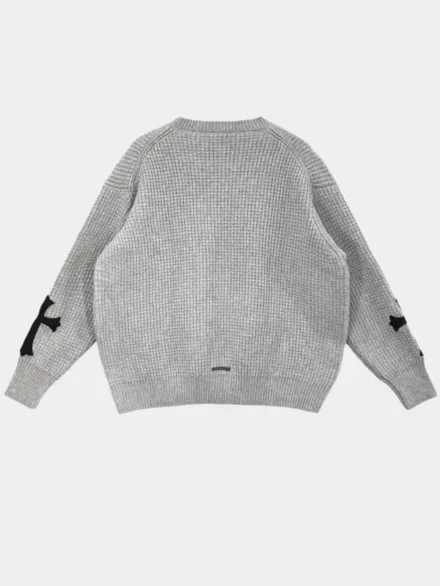 Chrome Hearts Leather Cross Patch Cashmere Sweater