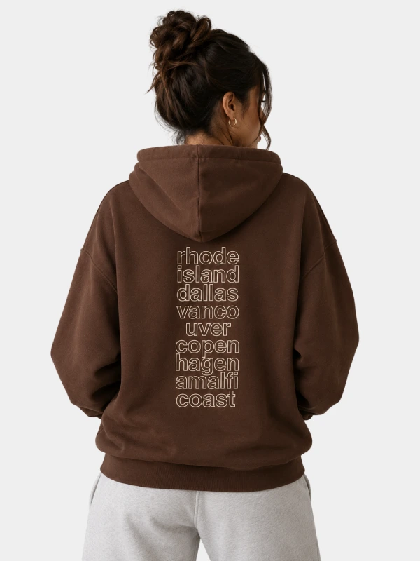 Hailey Bieber Rhode Island Brown Hoodie