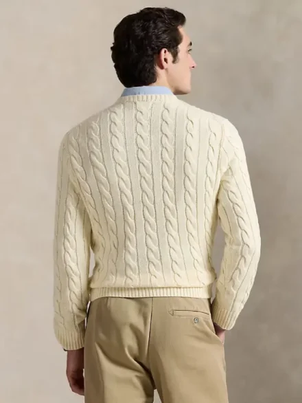Men's Cable-Knit Cotton Sweater Polo Ralph Lauren