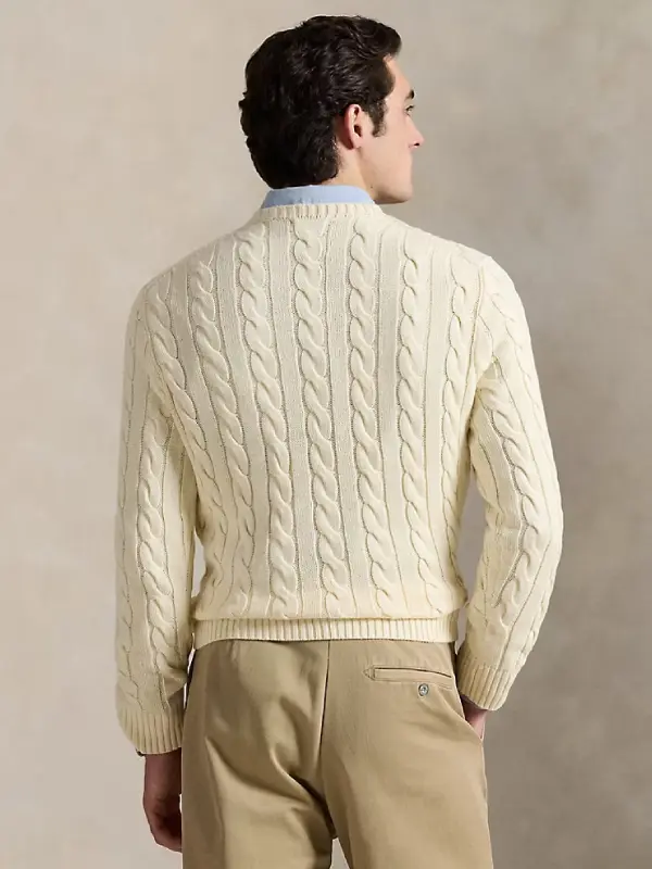 Men's Cable-Knit Cotton Sweater Polo Ralph Lauren