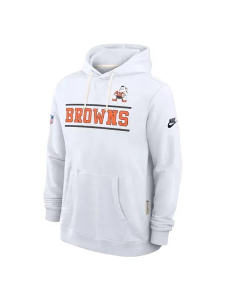 Men's Nike White Cleveland Browns Alt Sideline Standard Issue Dri-FIT Hoodie