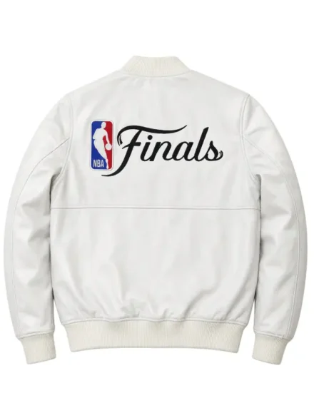 NBA Finals Leather Jacket White