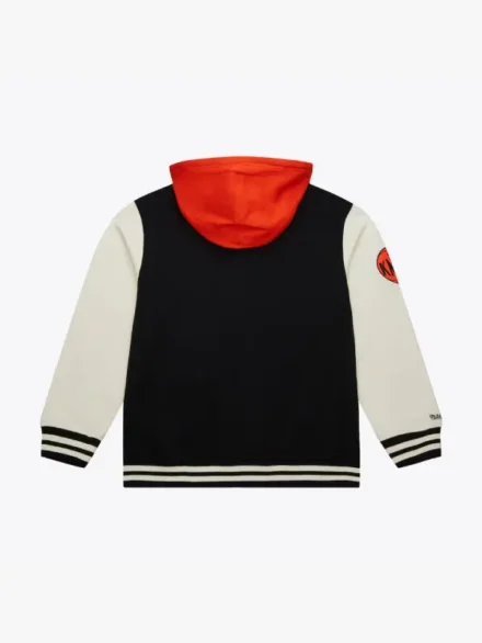 New York Knicks Black Courtside Fleece Full-Snap Jacket