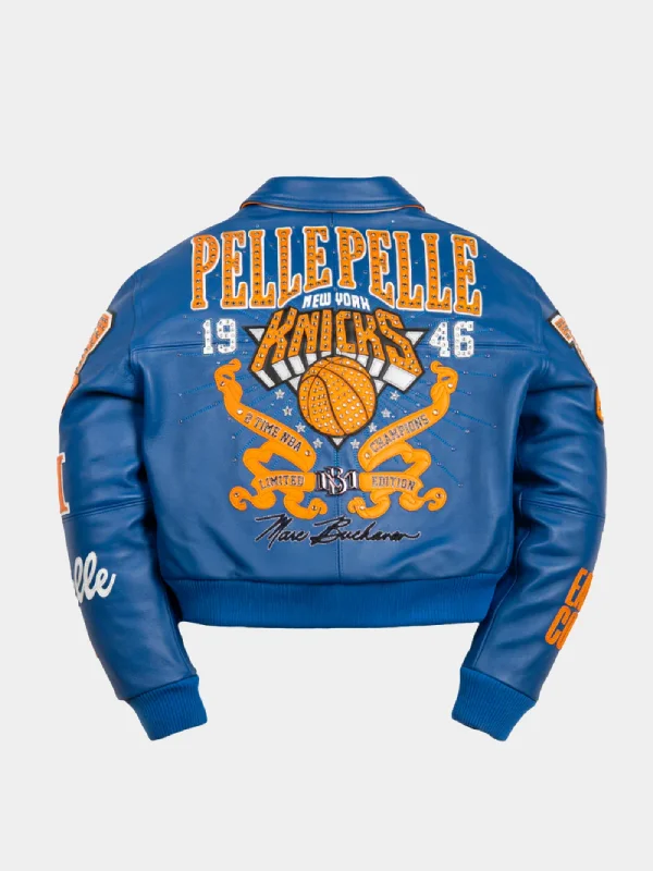Pelle Pelle x FISLL for The City of Knicks Womens Crop Jacket