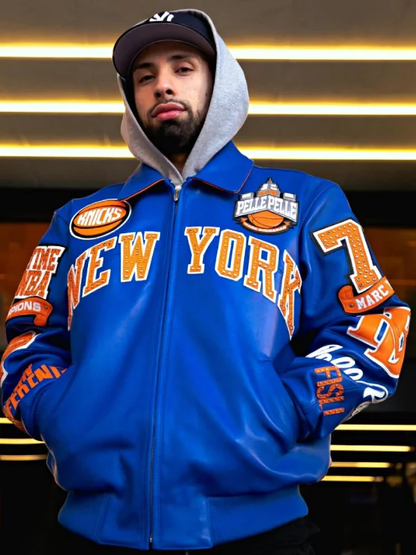 Pelle Pelle x FISLL for the city of knicks jacket