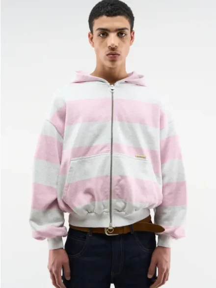 Scuffers Striped Hoodie Pink