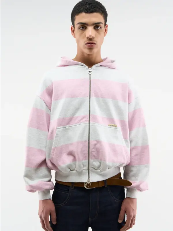 Scuffers Striped Hoodie Pink