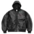 Supreme x Jordan Hooded Leather Jacket Black