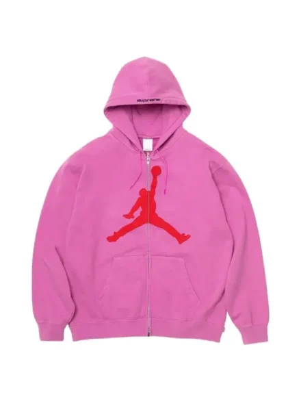Supreme x Jordan Hooded Sweatshirt Pink