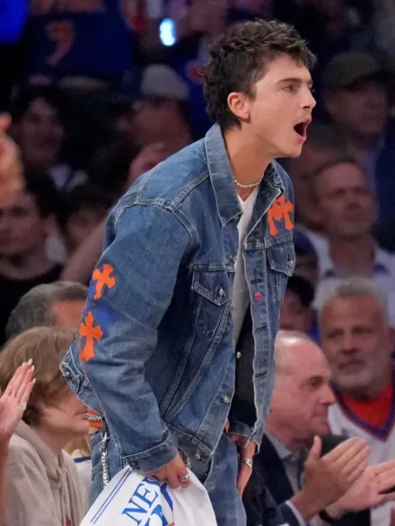 Timothee Chalamet Chrome Hearts Blue Denim Jacket