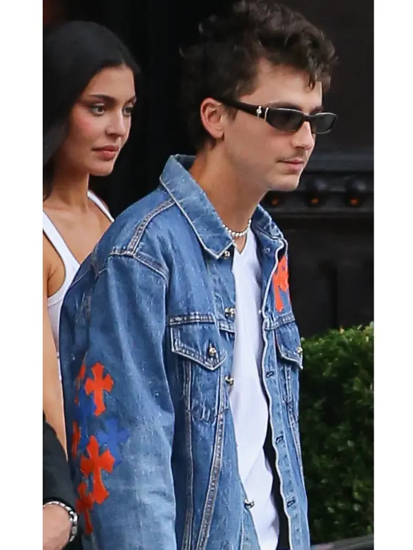 Timothee Chalamet Knicks Game 4 Denim Jacket
