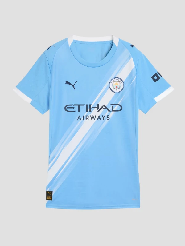 Erling Haaland Manchester City Puma Women's 202526 Home Replica Player Jersey - Sky Blue