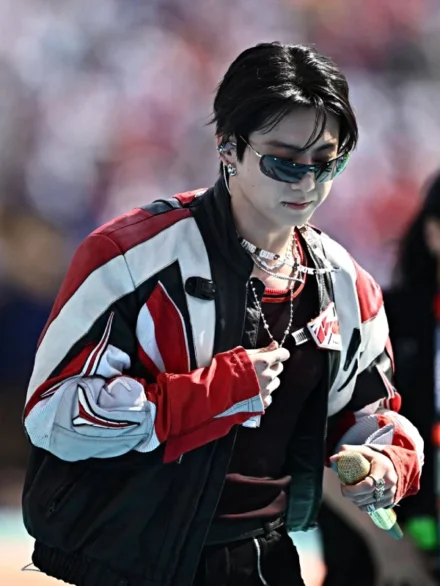 FIFA World Cup 2026 Halftime Show Jungkook Racing Leather Jacket