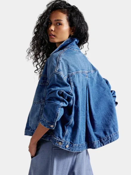 Free People Opal Swing Blue Denim Jacket