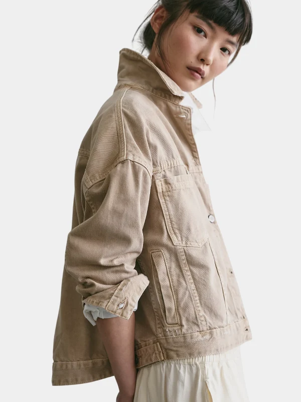 Free People Opal Swing Oversized Jean Jacket